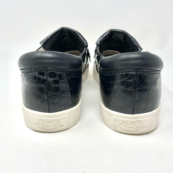 Ash King Kiltie Fringe Black Croc Embossed Leather Sneakers Size 40 - Picture 7 of 11
